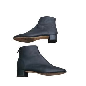 Repetto Myth Sou Jol Black Leather Ankle Boots Size 8.5